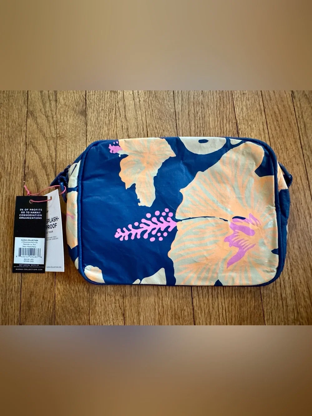 ALOHA Collection Navy Crossbody LeTour Bag Pape’ete by Samudra - Picture 3 of 7